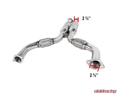 Spec-D T-304 Stainless Steel Dual Catback Exhaust System w/ Rolled Tip Nissan 370Z 2009-2018 - MFCAT3-370Z09-MX
