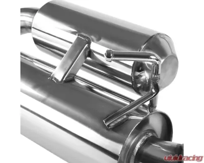 Spec-D T-304 Stainless Steel Dual Catback Exhaust System w/ Rolled Tip Nissan 370Z 2009-2018 - MFCAT3-370Z09-MX