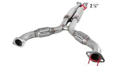 Spec-D Stainless Steel Dual Catback Exhaust System (Burnt Tip) Infiniti G35 2003-2007                                     - MFCAT3-G35032-SD - Image 2