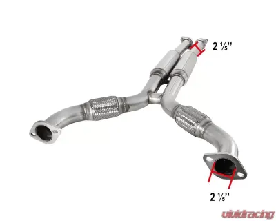 Spec-D Stainless Steel Dual Catback Exhaust System (Burnt Tip) Infiniti G35 2003-2007 - MFCAT3-G35032-SD