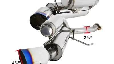 Spec-D Stainless Steel Dual Catback Exhaust System (Burnt Tip) Infiniti G35 2003-2007                                     - MFCAT3-G35032-SD - Image 4