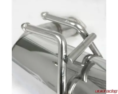 Spec-D T-304 Stainless Steel N1 Style Dual Catback Exhaust System w/ Burnt Tip Mitsubishi Lancer Evolution X 2008-2015 - MFCAT3-LAN08T-SD