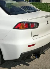 Spec-D T-304 Stainless Steel N1 Style Dual Catback Exhaust System w/ Burnt Tip Mitsubishi Lancer Evolution X 2008-2015                                     - MFCAT3-LAN08T-SD - Image 9