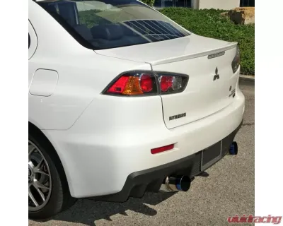 Spec-D T-304 Stainless Steel N1 Style Dual Catback Exhaust System w/ Burnt Tip Mitsubishi Lancer Evolution X 2008-2015 - MFCAT3-LAN08T-SD