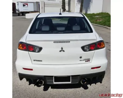 Spec-D T-304 Stainless Steel N1 Style Dual Catback Exhaust System w/ Burnt Tip Mitsubishi Lancer Evolution X 2008-2015 - MFCAT3-LAN08T-SD