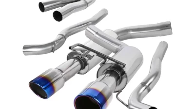 Spec-D Dual Catback Exhaust System (Burnt Tip) Ford Mustang 2015-2021                                     - MFCAT3-MST15L23T-SD - Image 10