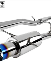 Spec-D T-304 Stainless Steel N1 Style Catback Exhaust System w/ Burn Tip Subaru Impreza WRX STI 2002-2007                                     - MFCAT3-WRX02T-SD - Image 3