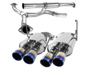 Spec-D T-304 Stainless Steel N1 Style Dual Catback Exhaust System w/ Quad Tips Subaru Impreza WRX | STI 2008-2014