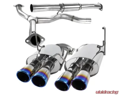 Spec-D Dual Catback Exhaust System (Burnt Quad Tip) Subaru Impreza WRX | STi 2008-2014 - MFCAT3-WRX084QT-SD
