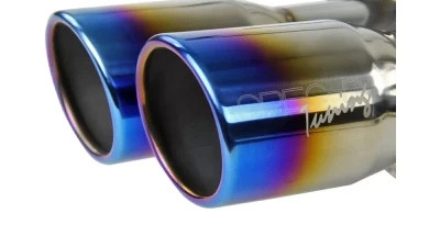 Spec-D Dual Catback Exhaust System (Burnt Quad Tip) Subaru Impreza WRX | STi 2008-2014                                     - MFCAT3-WRX084QT-SD - Image 2