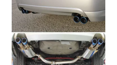 Spec-D Dual Catback Exhaust System (Burnt Quad Tip) Subaru Impreza WRX | STi 2008-2014                                     - MFCAT3-WRX084QT-SD - Image 10