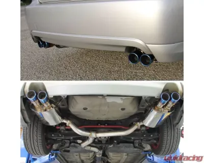 Spec-D Dual Catback Exhaust System (Burnt Quad Tip) Subaru Impreza WRX | STi 2008-2014 - MFCAT3-WRX084QT-SD