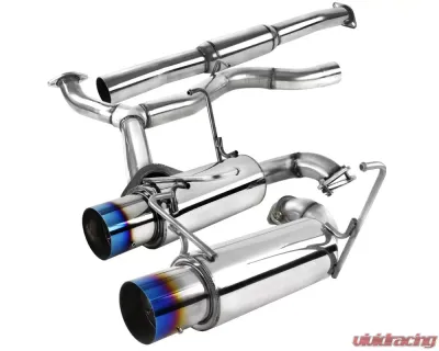 Spec-D T-304 Stainless Steel N1 Style Dual Catback Exhaust System w/ Burn Quad Tips Subaru Impreza WRX | STI 2008-2014 - MFCAT3-WRX084T-SD