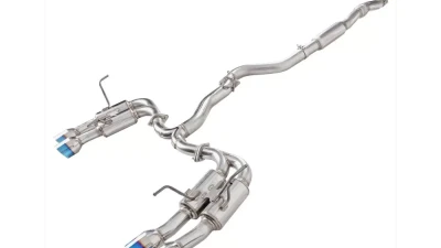 Spec-D 4" Quad Tip Stainless Steel Catback Exhaust System w/ Burnt Tip Subaru WRX | STI 2015-2022                                     - MFCAT3-WRX15QT-SD - Image 10
