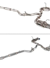 Spec-D T-304 Stainless Steel N1 Style Catback Exhaust System 4" Quad Tip w/ Burn Tip Subaru WRX | STI 2015-2022                                     - MFCAT3-WRX15QT-SD - Image 3