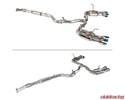Spec-D T-304 Stainless Steel N1 Style Catback Exhaust System 4" Quad Tip w/ Burn Tip Subaru WRX | STI 2015-2022 - MFCAT3-WRX15QT-SD
