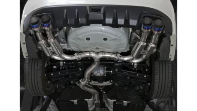 Spec-D 4" Quad Tip Stainless Steel Catback Exhaust System w/ Burnt Tip Subaru WRX | STI 2015-2022                                     - MFCAT3-WRX15QT-SD - Image 9