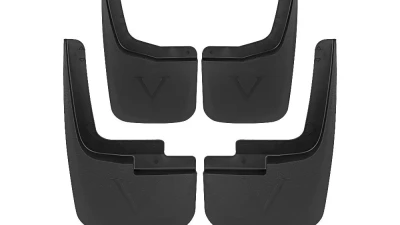 Spec-D Black ABS Front & Rear Mud Flap Splash Guards (Models w/ OEM Wheel Lip Moldings) Ford F-150 2015-2018                                     - MUD-F15015B-MP - Image 9