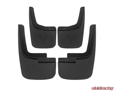 Spec-D Black ABS Front & Rear Mud Flap Splash Guards (Models w/ OEM Wheel Lip Moldings) Ford F-150 2015-2018 - MUD-F15015B-MP