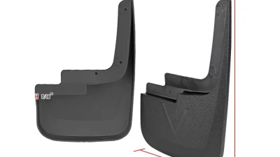Spec-D Black ABS Front & Rear Mud Flap Splash Guards (Models w/ OEM Wheel Lip Moldings) Ford F-150 2015-2018                                     - MUD-F15015B-MP - Image 2