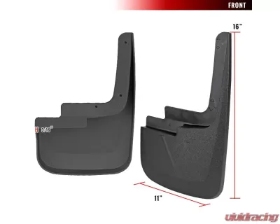 Spec-D Black ABS Front & Rear Mud Flap Splash Guards (Models w/ OEM Wheel Lip Moldings) Ford F-150 2015-2018 - MUD-F15015B-MP