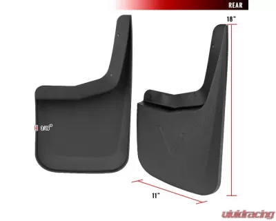 Spec-D Black ABS Front & Rear Mud Flap Splash Guards (Models w/ OEM Wheel Lip Moldings) Ford F-150 2015-2018 - MUD-F15015B-MP