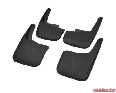 Spec-D Black ABS Front & Rear Mud Flap Splash Guards (Models w/ OEM Wheel Lip Moldings) Ford F-150 2015-2018 - MUD-F15015B-MP
