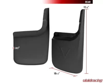Spec-D Black ABS Front & Rear Mud Flap Splash Guards (Models w/o OEM Wheel Lip Moldings) Ford F-250 | F-350 2017-2018 - MUD-F25017A-MP