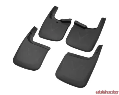 Spec-D Black ABS Front & Rear Mud Flap Splash Guards (Models w/o OEM Wheel Lip Moldings) Ford F-250 | F-350 2017-2018 - MUD-F25017A-MP