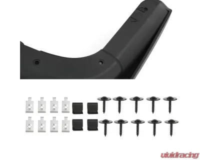 Spec-D Black ABS Front & Rear Mud Flap Splash Guards (Models w/o OEM Wheel Lip Moldings) Ford F-250 | F-350 2017-2018 - MUD-F25017A-MP