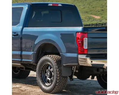 Spec-D Black ABS Front & Rear Mud Flap Splash Guards (Models w/o OEM Wheel Lip Moldings) Ford F-250 | F-350 2017-2018 - MUD-F25017A-MP