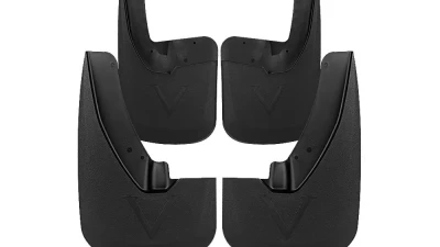 Spec-D Black ABS Front & Rear Mud Flap Splash Guards (Models w/ OEM Wheel Lip Moldings) Dodge Ram 2009-2021                                     - MUD-RAM09B-MP - Image 9