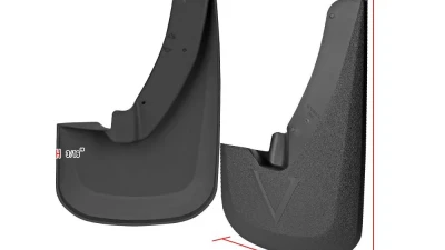 Spec-D Black ABS Front & Rear Mud Flap Splash Guards (Models w/ OEM Wheel Lip Moldings) Dodge Ram 2009-2021                                     - MUD-RAM09B-MP - Image 2