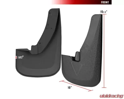 Spec-D Black ABS Front & Rear Mud Flap Splash Guards (Models w/ OEM Wheel Lip Moldings) Dodge Ram 2009-2021 - MUD-RAM09B-MP