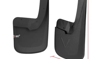 Spec-D Black ABS Front & Rear Mud Flap Splash Guards (Models w/ OEM Wheel Lip Moldings) Dodge Ram 2009-2021                                     - MUD-RAM09B-MP - Image 3