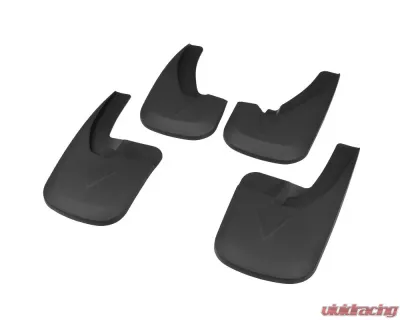Spec-D Black ABS Front & Rear Mud Flap Splash Guards (Models w/ OEM Wheel Lip Moldings) Dodge Ram 2009-2021 - MUD-RAM09B-MP