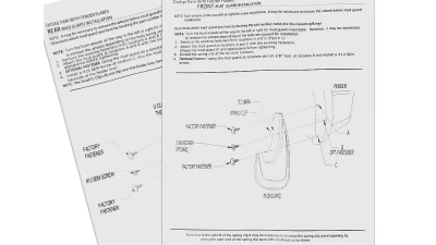 Spec-D Black ABS Front & Rear Mud Flap Splash Guards (Models w/ OEM Wheel Lip Moldings) Dodge Ram 2009-2021                                     - MUD-RAM09B-MP - Image 8