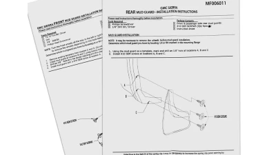 Spec-D ABS Front & Rear Mud Flap Splash Guards (Single Rear Wheel Models Only) GMC Sierra 2014-2018                                     - MUD-SIE14-MP - Image 8