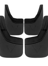 Spec-D Black ABS Front & Rear Mud Flap Splash Guards (Models w/o Fender Flares & Single Rear Wheel) Chevrolet Silverado 2014-2018                                     - MUD-SIV14A-MP - Image 9