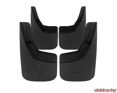 Spec-D Black ABS Front & Rear Mud Flap Splash Guards (Models w/o Fender Flares & Single Rear Wheel) Chevrolet Silverado 2014-2018 - MUD-SIV14A-MP