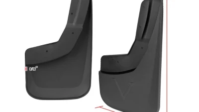 Spec-D ABS Front & Rear Mud Flap Splash Guards (Models w/out Fender Flares & Single Rear Wheel) Chevrolet Silverado 2014-2018                                     - MUD-SIV14A-MP - Image 2