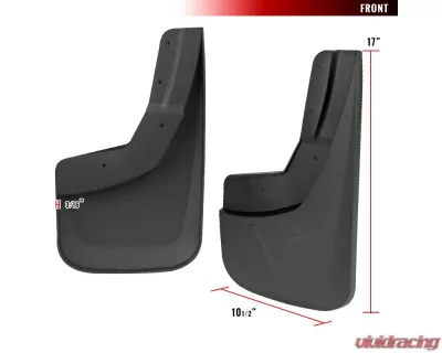 Spec-D Black ABS Front & Rear Mud Flap Splash Guards (Models w/o Fender Flares & Single Rear Wheel) Chevrolet Silverado 2014-2018 - MUD-SIV14A-MP