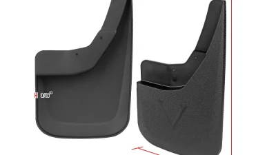 Spec-D ABS Front & Rear Mud Flap Splash Guards (Models w/out Fender Flares & Single Rear Wheel) Chevrolet Silverado 2014-2018                                     - MUD-SIV14A-MP - Image 3