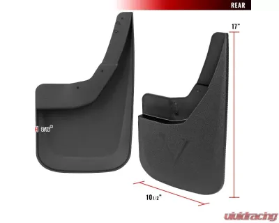 Spec-D Black ABS Front & Rear Mud Flap Splash Guards (Models w/o Fender Flares & Single Rear Wheel) Chevrolet Silverado 2014-2018 - MUD-SIV14A-MP