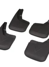 Spec-D Black ABS Front & Rear Mud Flap Splash Guards (Models w/o Fender Flares & Single Rear Wheel) Chevrolet Silverado 2014-2018                                     - MUD-SIV14A-MP - Image 4