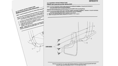 Spec-D ABS Front & Rear Mud Flap Splash Guards (Models w/out Fender Flares & Single Rear Wheel) Chevrolet Silverado 2014-2018                                     - MUD-SIV14A-MP - Image 8