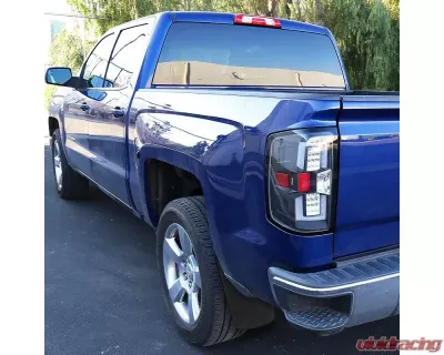 Spec-D Black ABS Front & Rear Mud Flap Splash Guards (Models w/o Fender Flares & Single Rear Wheel) Chevrolet Silverado 2014-2018 - MUD-SIV14A-MP