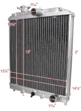 Spec-D 2-Row Aluminum Performance Radiator Honda Civic | Del Sol 1992-2000                                     - RAD-CV92 - Image 2