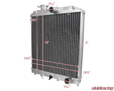 Spec-D 2-Row Aluminum Performance Radiator Honda Civic | Del Sol 1992-2000 - RAD-CV92