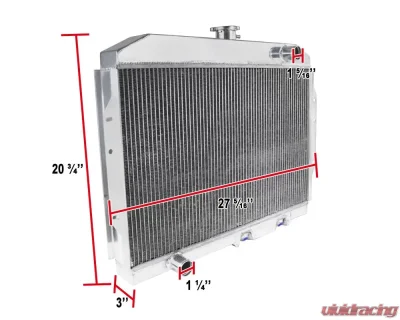 Spec-D 3-Row Aluminum Performance Radiator AMC 1958-1974 - RAD3-AMS68